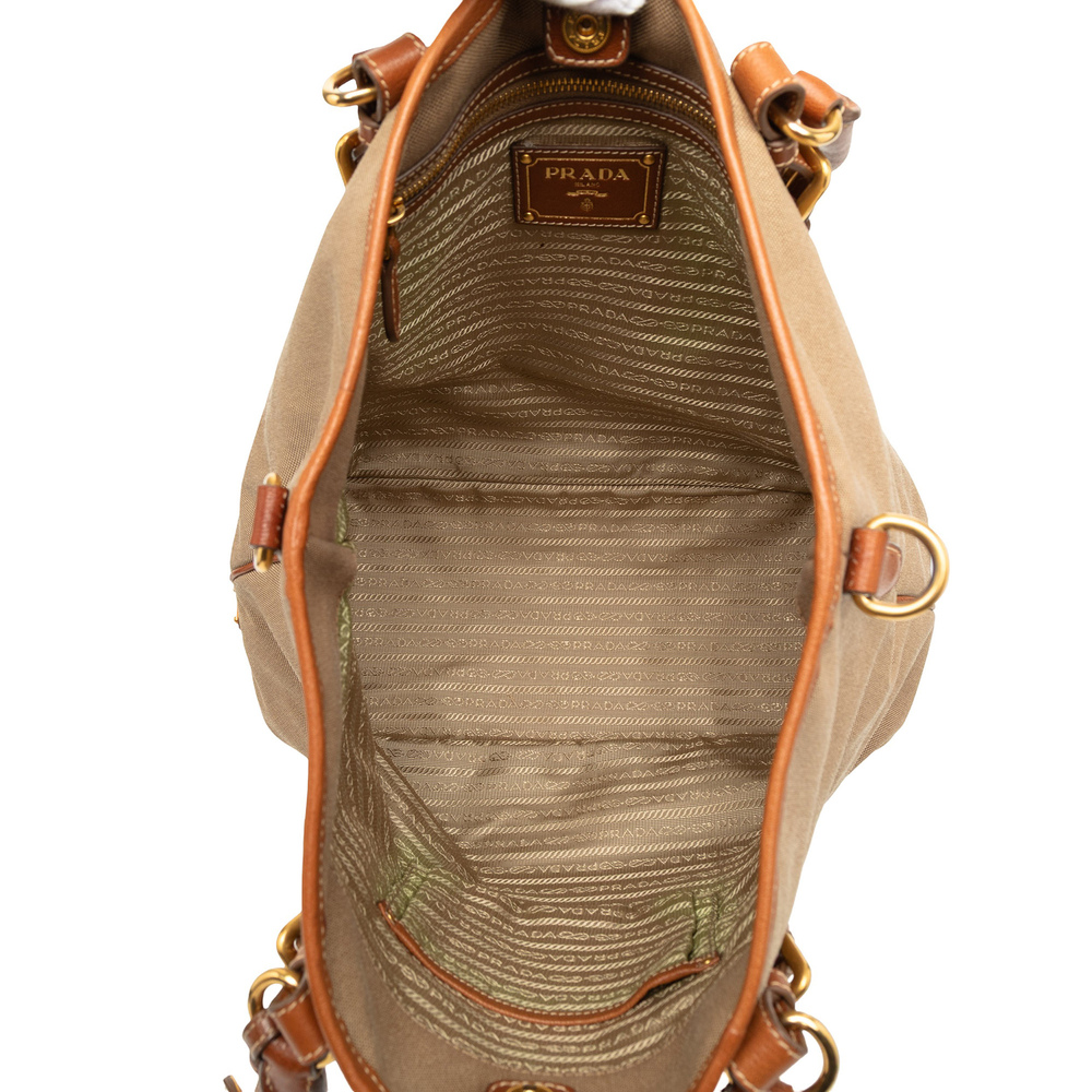 Pre-Loved Prada Canvas Canapa Logo Convertible Tote - Picture 4 of 8